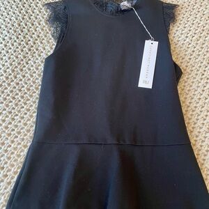 Amanda Uprichard Mock Neck Lace/ Spandex Top